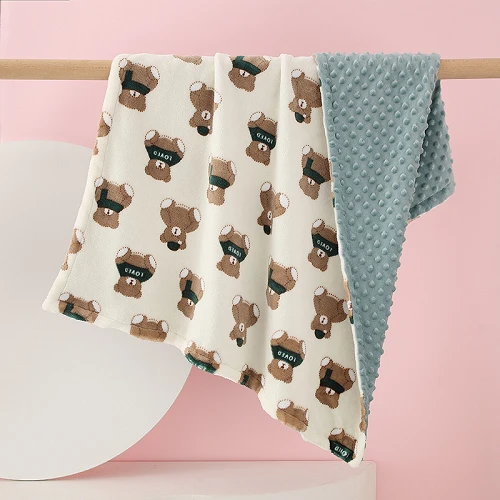 Double Layer Minky Dots Blankets