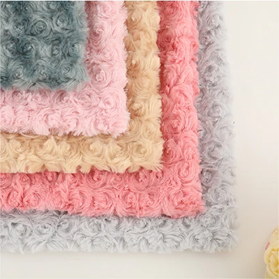Rose Embossed PV Fleece Fabric
