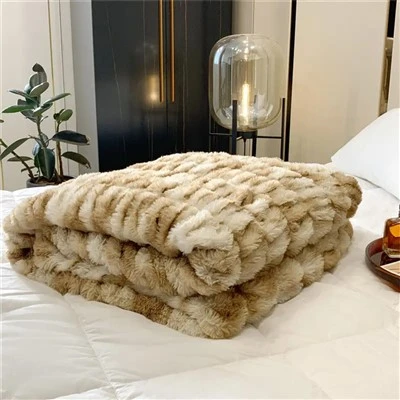 Sherpa Blanket ze sztucznego futra