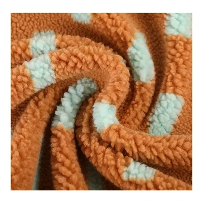 Leopard Print Fleece Knitting Sherpa Fabric