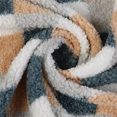 Tkanina z polaru Sherpa w kratę