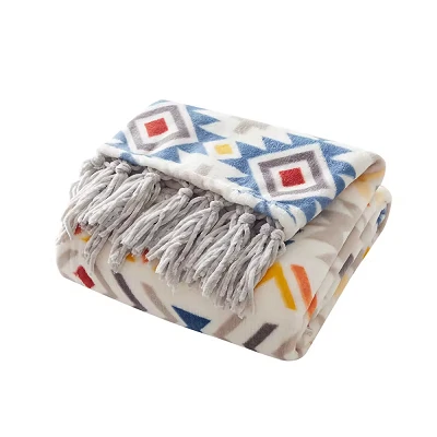 Flannel Blanket With Tassel