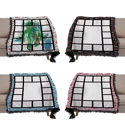 Koc sublimacyjny z frędzlami